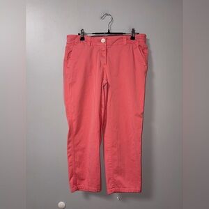 Crown & Ivy charlotte peach‎ pink capris 6P beach vacation preppy women’s